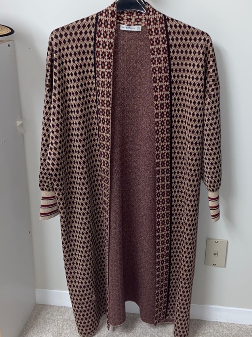 H&M long metallic cardigan size S/M